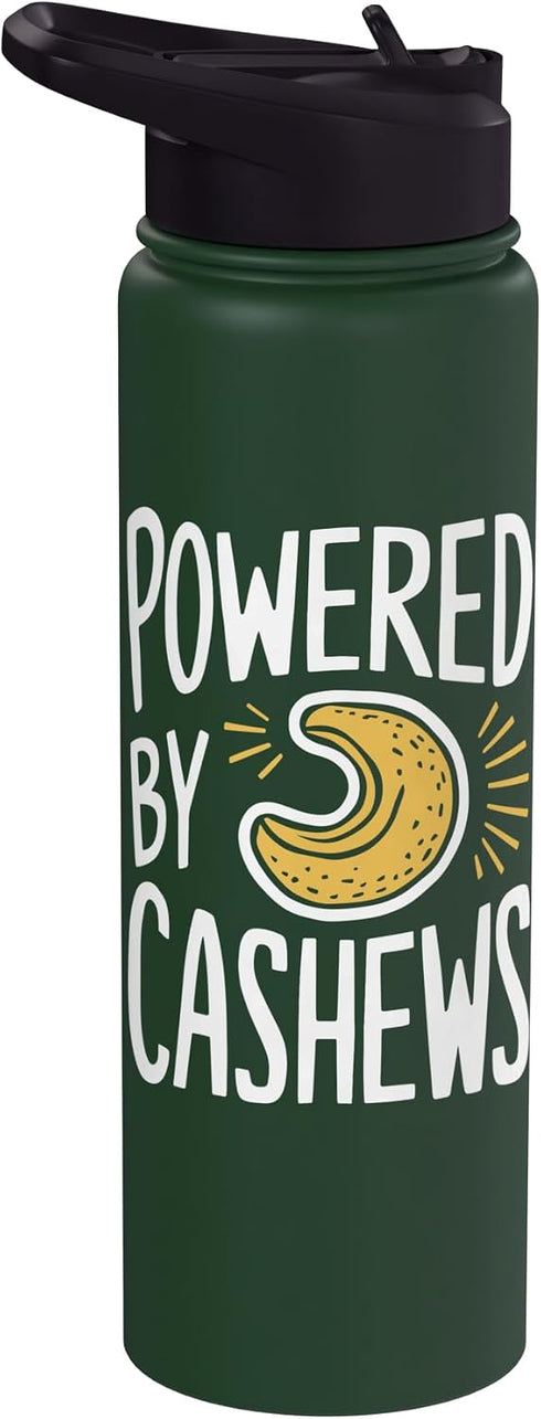 Cashew Love Cashew Design Powered By Cashews Stainless Steel Insulated Water Bottle