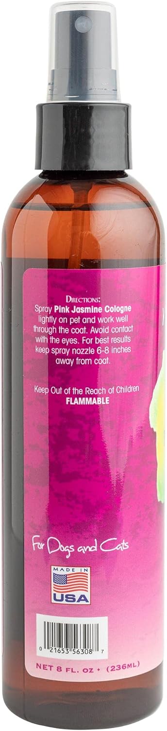 Bio-groom Pink Jasmine Dog Cologne – Deodorizing Spray, Dog Bathing Supplies, Puppy Wash, Cat & Dog Grooming Supplies, Cruelty-Free, Made in USA, Dog Perfume – 8 fl oz 1-Pack