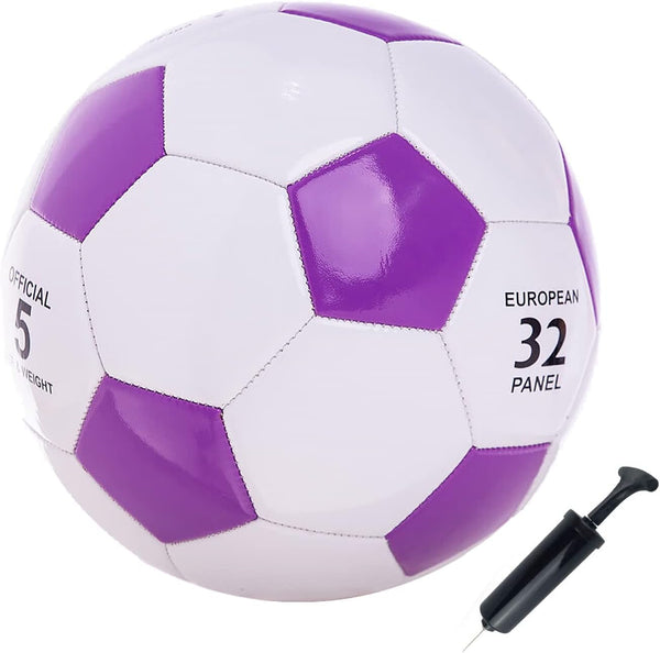 Size 2 Soccer Ball with Small Pump and Needle, Indoor and Outdoor Training Practice Gift for Kids 3+ Years Old