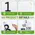 AceOrbit 100 Set 6.5 4.3 (1-100) PP Rectangular Equestrian Numbers x Running Bibs Race Tryout Numbers Holder for Sports