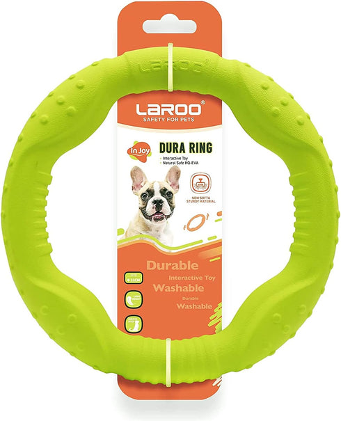 LaRoo Dog Toys for Aggressive Chewers, Floatable Dog Flying Disc, Interactive Tug Toy, Dog Ring Toy, Funny Teething Toys