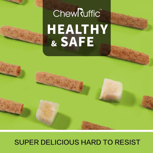 Chicken Dog Chew Sticks, Puffed Human Grade Dog Treat Sticks, Rawhide Alternative, Easy to Digest, 10pcs/Pack