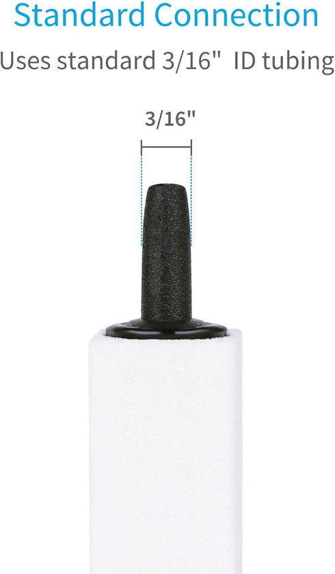 Pawfly 1.2 Inch Air Stone White Cuboid Bubble Stone Diffuser for Aquarium Fish Tank and Pump, 10 Pack