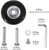 uxcell 40x18mm Replacement Luggage Wheels Repair Kit with 4 PU Bearing Wheels, Washers, Wrenches & Axle Screw