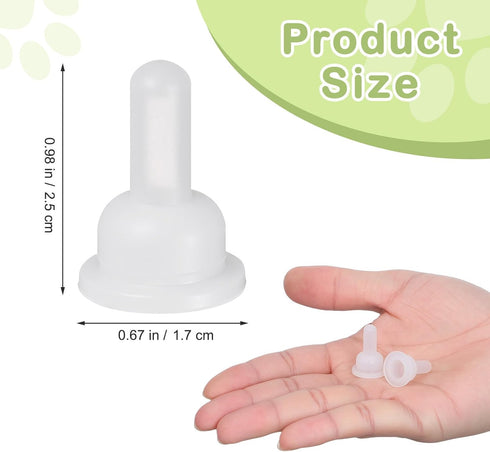 40 0.98X0.63 Inch POPETPOP Pcs Silicone Pet Feeding Nipple - Replacement Bottle Nipples for Kittens & Puppy, Newborn