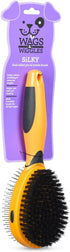 Wags & Wiggles Double Sided Dog Brush - Efficient Pet Grooming for Long or Short Haired Dogs & Cats, Shedding Brush, Detangling Pin & Bristle Hair Brush, Doodle & Poodle Brush, Dog Hair Remover