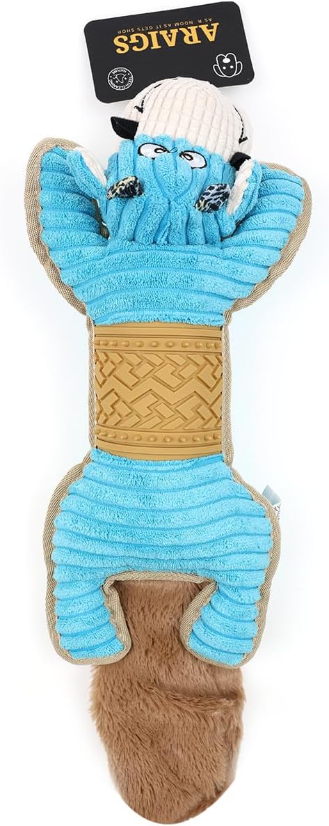 4 Pack Pet Companion Squeaky Plush Toy - Comforting Dog & Cat Plush Toys with Squeaker, Soft Cuddly Companion