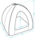Pet Tent - Soft Bed for Dog and Cat by Best Pet Supplies, Sand Linen, 19" x 19" x H:19"