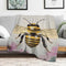 PALNKART Bee Flowers Lightweight Flannel Blanket for Sofa Bed Travel Camping Chair, All