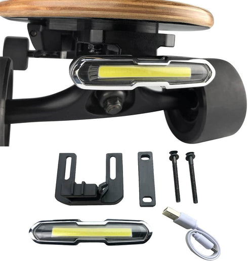 IWONDER V2.0 Skateboard Lights, Waterproof USB Rechargeable Safety Light Accessories for Longboard and Electric