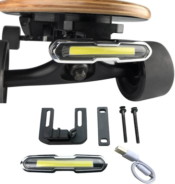 IWONDER V2.0 Skateboard Lights, Waterproof USB Rechargeable Safety Light Accessories for Longboard and Electric