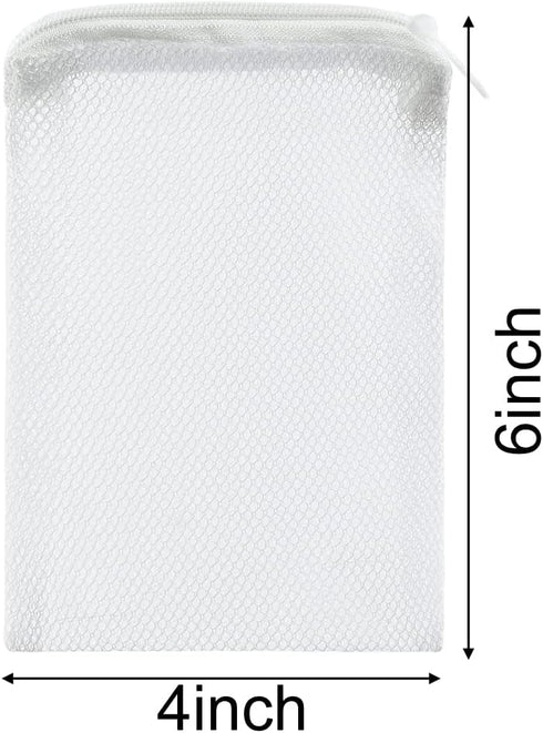 ALEGI 10 pcs Aquarium Filter Media Bags with Zipper, Mesh Reusable Bags for Aquarium Filter Media (6" x 4")