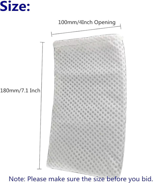 4 Inch Opening Filter Socks by 7.1 Inch Long, 3D Honeycomb Design Filter Bags, Drawstring Aquarium Filter Sock (4 Pack)