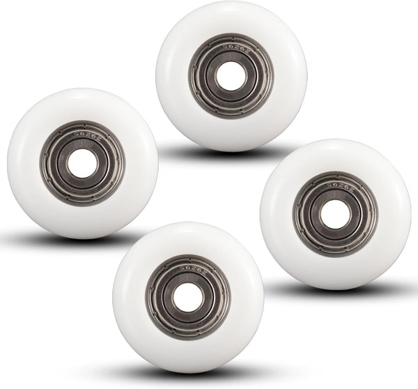 Total Gym Set of 4 Replacement Wheels/Rollers for Models 2000, 3000, Some 3000 XL, Early XL (White)