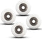 Total Gym Set of 4 Replacement Wheels/Rollers for Models 2000, 3000, Some 3000 XL, Early XL (White)