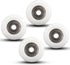 Total Gym Set of 4 Replacement Wheels/Rollers for Models 2000, 3000, Some 3000 XL, Early XL (White)
