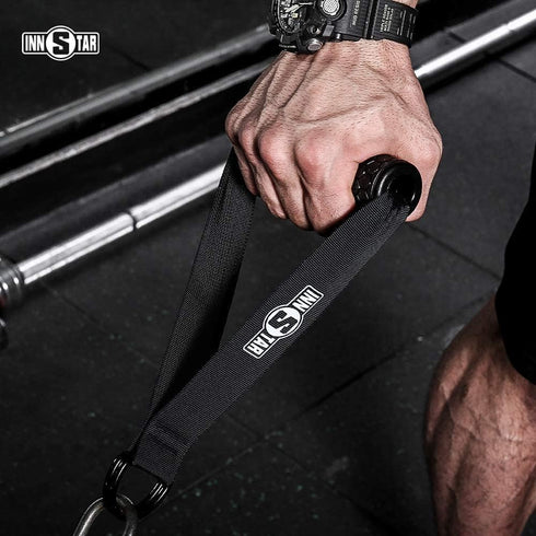 INNSTAR Upgraded Heavy Duty Exercise Handles, Resistance Bands Handles with Solid ABS Core Grips