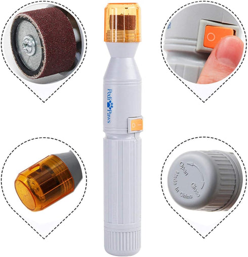 Ruri's Dog Nail Grinder - Upgraded Version Professional Electric Nail Trimmer Grooming Tools