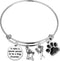 FOTAP Dog Groomer Gift - Pet Groomer Bracelet with Paw Print Charm, Bangle Gift for Pet Stylists