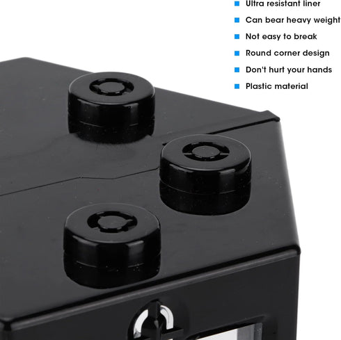 Zerodis Betta Aquarium Starter Kits, Small Crystal-Clear Aquarium for Fish-Loving Kids (Black)