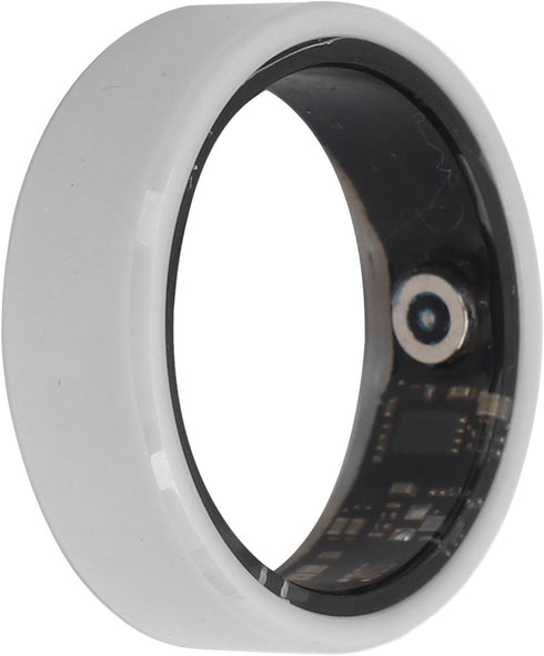Pomya Smart Ring - Health Monitor with Sleep Tracking, Exercise Data, IP68 Waterproof, 7-Day Battery Life, White