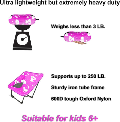 Youth and Kids Camping Chair | Ultra Lightweight, Foldable and Heavy Duty | Ideal Indoor/Outdoor Kid Chair for Camping