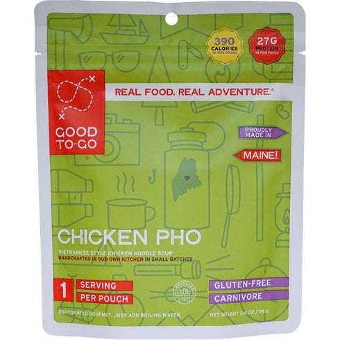 GOOD TO-GO Chicken Pho (Single Serving) | Camping & Backpacking Food | Just Add Water Dehydrated Meals