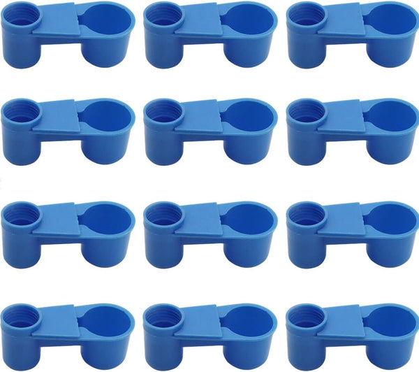 APlayfulBee 12Pcs Automatic Bird Drinker Feeder Plastic Soda Pop Water Bottle Cup or