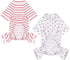 2-Pack Cotton Dog Pajamas - Lightweight Dog Onesies for Small Medium Dogs and Cats, I Love My Mommy/Daddy Printed Pet