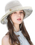 Women's Foldable Fishing Hat, Mesh Sun Hats, Wide Brim Summer Outdoor UV Protection Beach Bucket Cap with Chin Strap