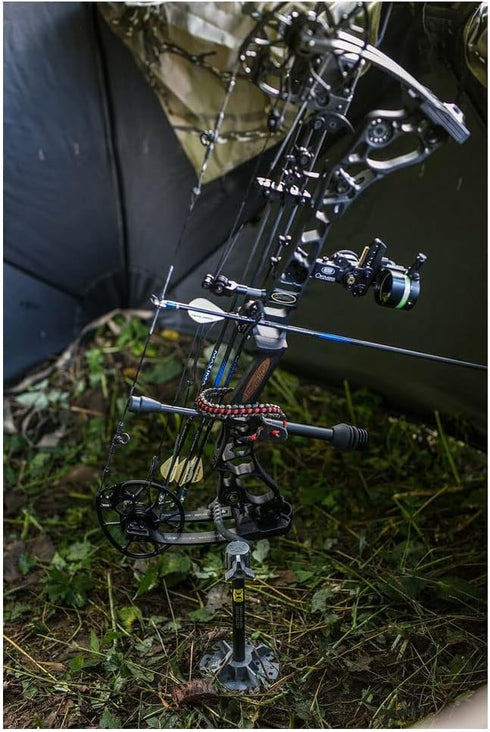 Hawk Earth Anchor, Portable Ultra-Stable Hands-Free Secure Bow Holder for Ground Hunting