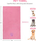 6PCS 39.7" 20.5" Pink Dog Washing Kit with Dog Brush, Shampoo Brush, Bath Scrubber,Washing Gloves, Towel and Big