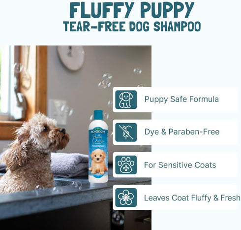 Set 12 Oz (1 Set) Bio-Groom Dog Shampoo and Conditioner - Tearless Shampoo for Dogs, Puppies & Cats, Moisturizing