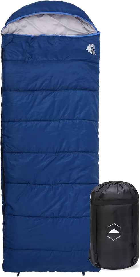 Tough Outdoors Sleeping Bags for Adults & Kids - Lightweight Waterproof Compact Sleep Bag for Camping