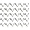 HARFINGTON 30pcs V-Shaped Solid Lift Kayak Paddle Snap Spring Clip 6x8.5x33mm 65Mn Spring Steel Telescopic Locking Tube