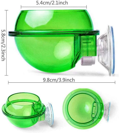 Tfwadmx Chameleon Bowl, Reptile Feeding Feeder, Water Dish Gecko Ledge Suction Cup Feeder, 2 Pcs