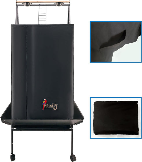 Easily Good Night Bird Cage Cover for Large Bird Cage with Play Top