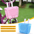 Kids Bike Basket, Adjustable Straps Bicycle Front Basket for Boys Girls, Strong Load Handlebar Basket for Outdoor