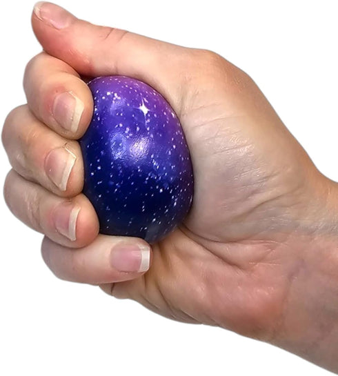 2" (4 Pack) (4 Zugar Land Galaxy Foam Stress Relief Balls Squeeze Relaxable Stress Relief for Kids and Adults Calming