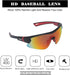 Youth Baseball Sunglasses for Boys, UV400 Girls Softball Glasses, Kids Age 6-14 Cycling Sports