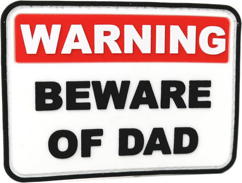Warning Beware of Dad PVC Hook and Loop Patch | Funny Tactical