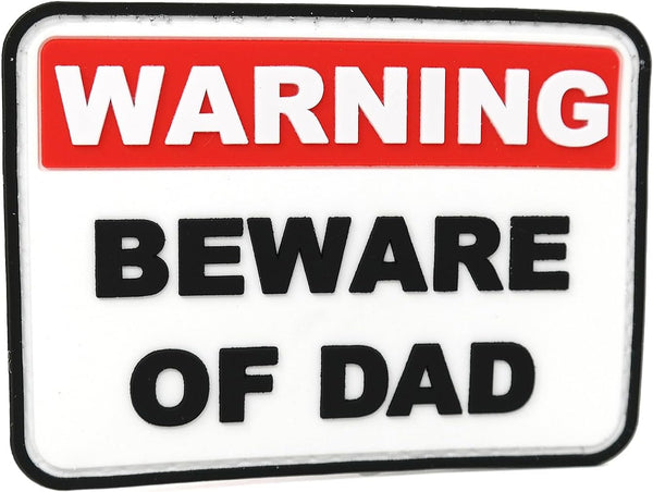 Warning Beware of Dad PVC Hook and Loop Patch | Funny Tactical