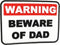 Warning Beware of Dad PVC Hook and Loop Patch | Funny Tactical