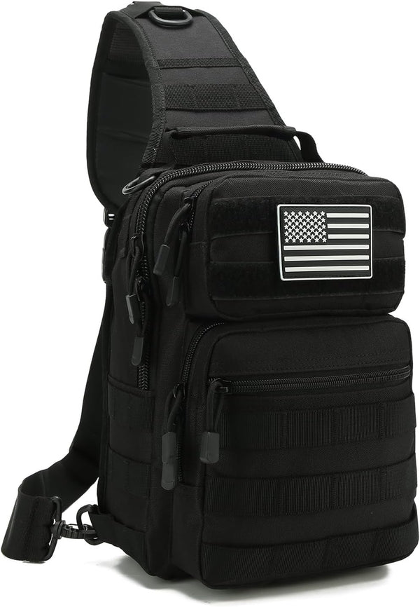 Tactical Sling Bag Backpack for Men Molle Shoulder Bag Pack Daypack Backpack