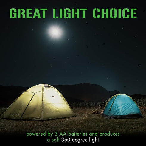LitezAll Mini Lantern, Easy Pushbutton On/Off Camping Lantern, Energy Saving Battery Operated Lantern, Batteries