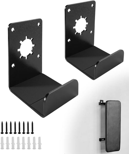 JVWKPU Weight Bench Gym Storage with Rubber Gasket, Heavy Duty Wall Mount Brackets
