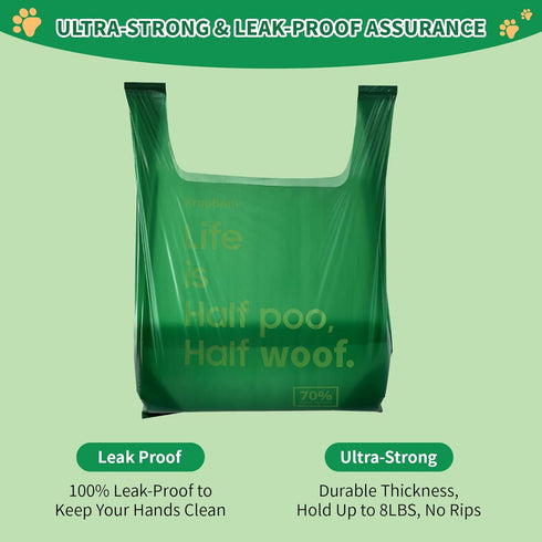 KropBom 125 Pack Bulk Extra Large Dog Poop Bags for A&H Swivel Bin Pooper Scooper, Pet Waste Bags with Handle for Dog