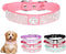 Small Dog Collar with Crown Rhinestone, Pink Glitter Crystal Jewel Bling for XXS XS Small Medium Female Dogs