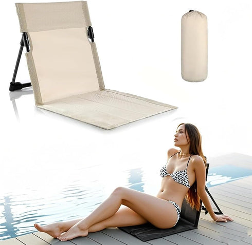 MOQRUAO 1 Pack Foldable Poolside Chairs Portable Flip Chairs for Edge of Pool,