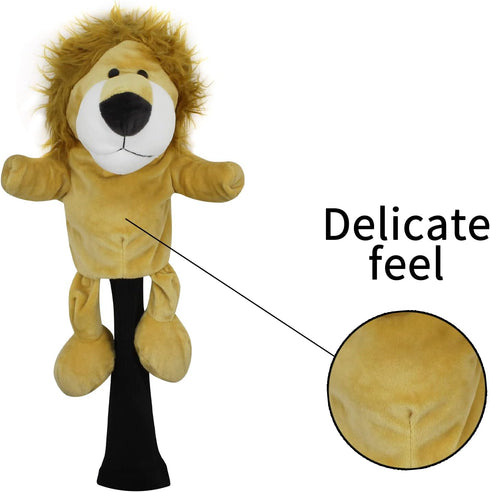 Scott Edward Animal Zoo Golf Driver Wood Covers, Fit Drivers and Fairway, Fun and Functional Dog Designs